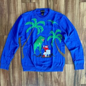 Alex Stevens Toilet T. Rex Attack Ugly Christmas Sweater